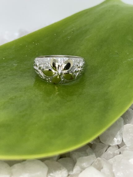 anillo plata y oro